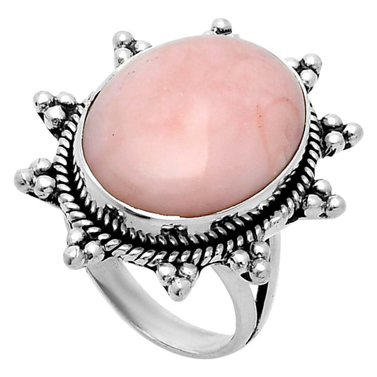 Premium Quality Natural Pink Opal - Australia Ring size-7 R-1234 48-ER14009