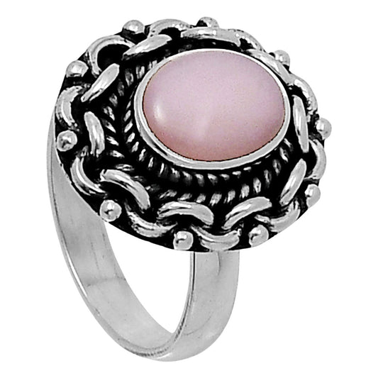 Premium Quality Natural Pink Opal Ring size-5 R-1667 48-ER14011