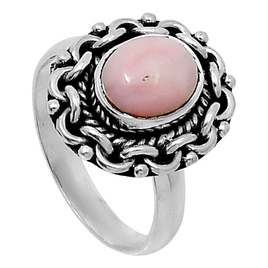Premium Quality Natural Pink Opal Ring size-7 R-1667 48-ER14017