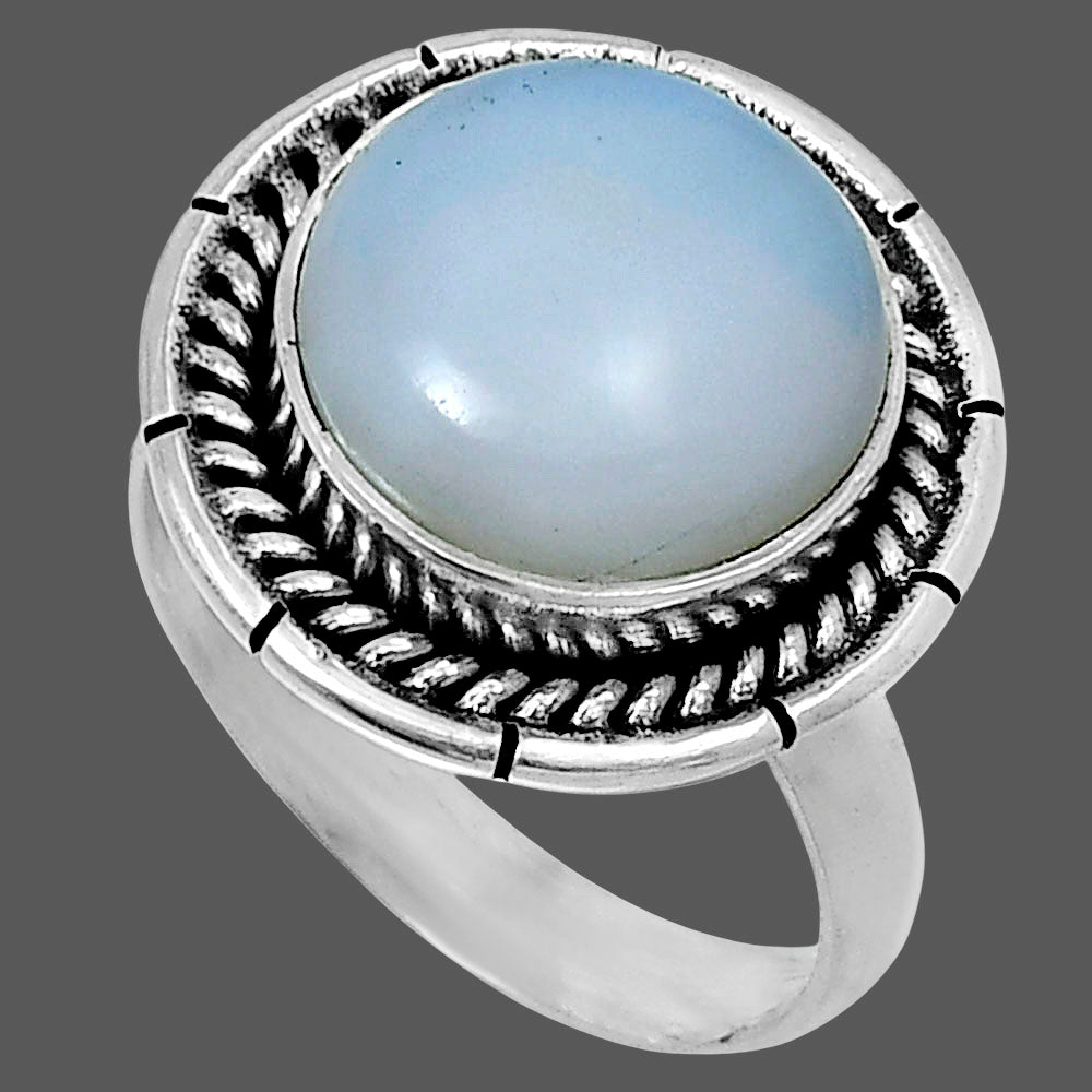 Premium Quality Natural White Opal Ring size-7 R-1728 50-ER14111