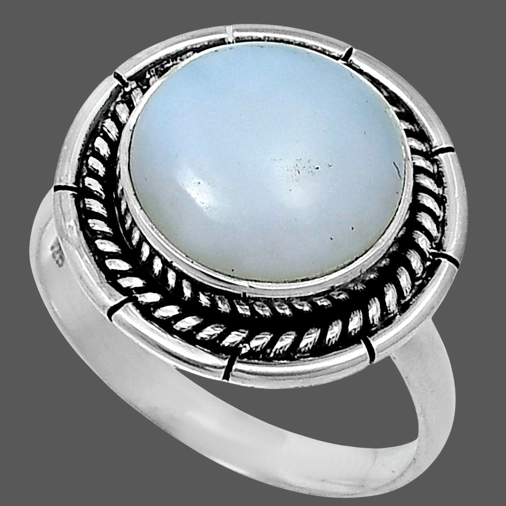 Premium Quality Natural White Opal Ring size-9 R-1728 50-ER14117