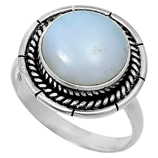 Premium Quality Natural White Opal Ring size-9 R-1728 50-ER14117