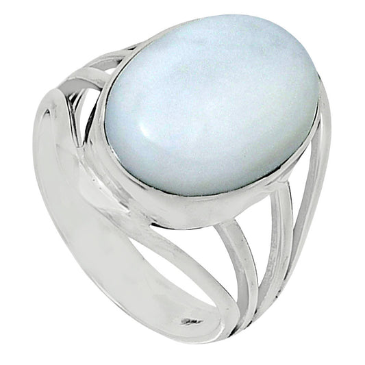 Premium Quality Natural White Opal Ring size-7 R-1219 50-ER14122