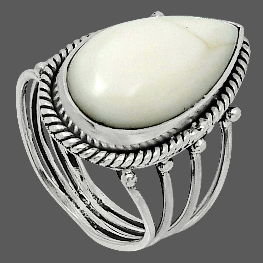 Premium Quality Natural White Opal Ring size-9 R-1010 50-ER14153