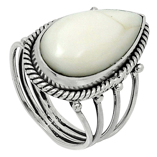 Premium Quality Natural White Opal Ring size-9 R-1010 50-ER14153