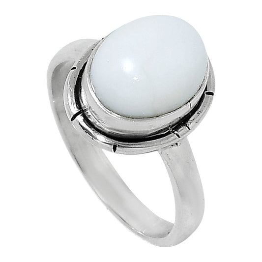 Natural White Opal Ring size-6 R-1011 50-ER14764