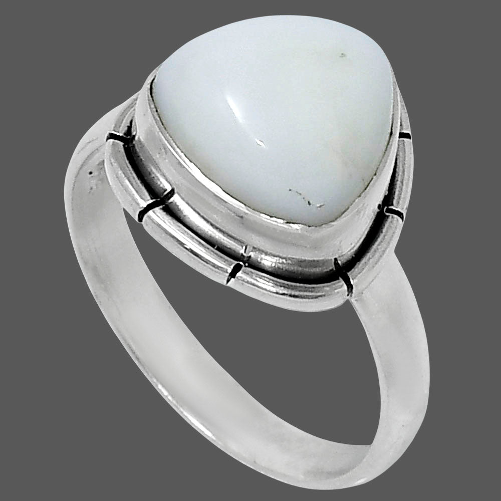 Natural White Opal Ring size-7 R-1011 50-ER14767