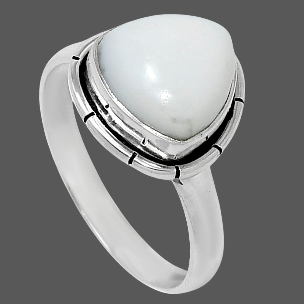 Natural White Opal Ring size-9 R-1011 50-ER14782