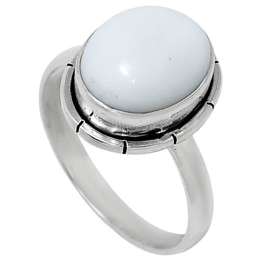 Natural White Opal Ring size-9 R-1011 50-ER14786