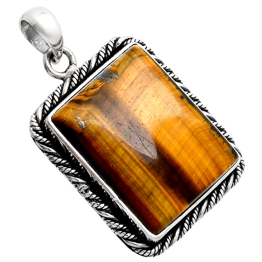 Premium Quality Natural Tiger Eye Pendant P-1074 51-EP10411