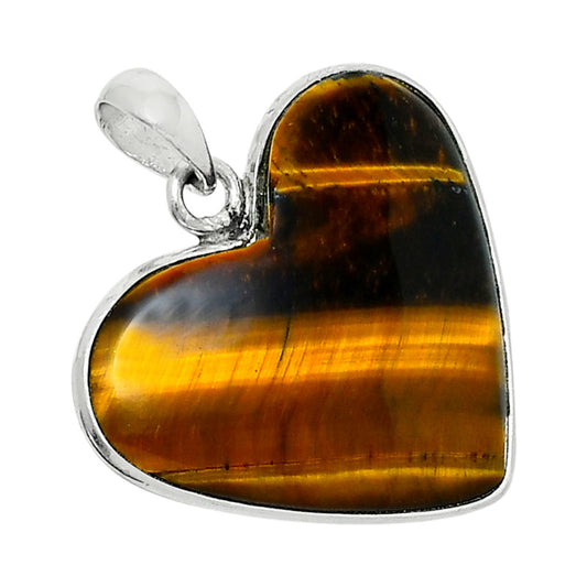 Heart Premium Quality Tiger Eye Pendant P-1043 51-EP10436
