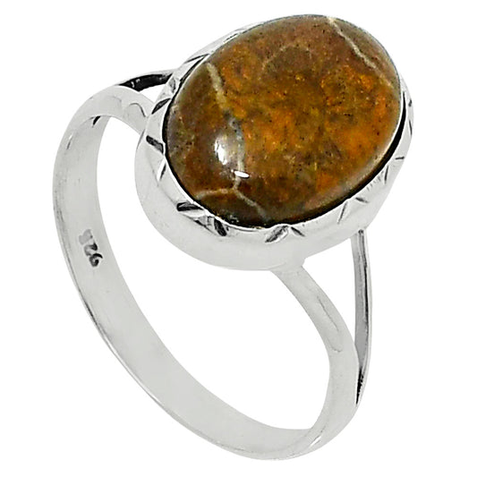 Premium Quality Flower Fossil Coral Ring size-10 R-1074 52-ER14268
