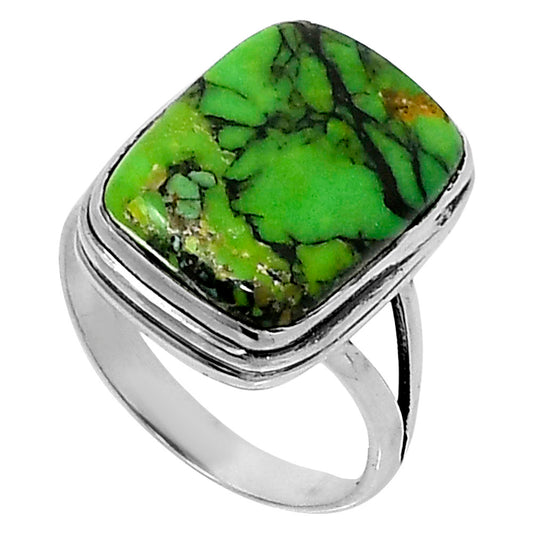 Premium Green Matrix Turquoise Ring size-7 R-1008 53-ER14345