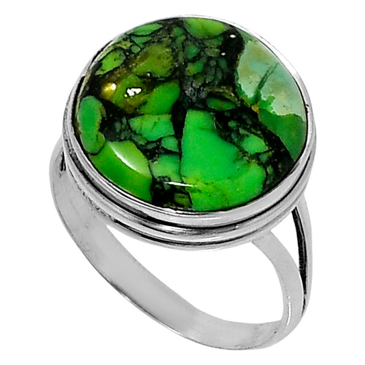 Premium Green Matrix Turquoise Ring size-9 R-1008 53-ER14355