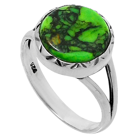 Premium Green Matrix Turquoise Ring size-9 R-1074 53-ER14375