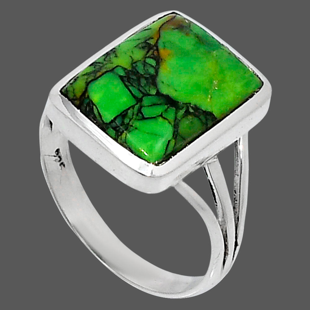 Premium Green Matrix Turquoise Ring size-9 R-1006 53-ER14400