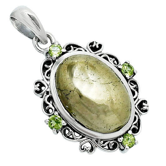 Premium Apache Gold Healer's Gold & Peridot Pendant P-1743 55-EP10506