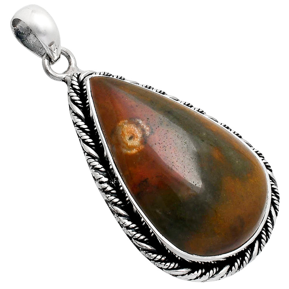 Premium Quality Polygram Jasper Pendant P-1074 56-EP10512