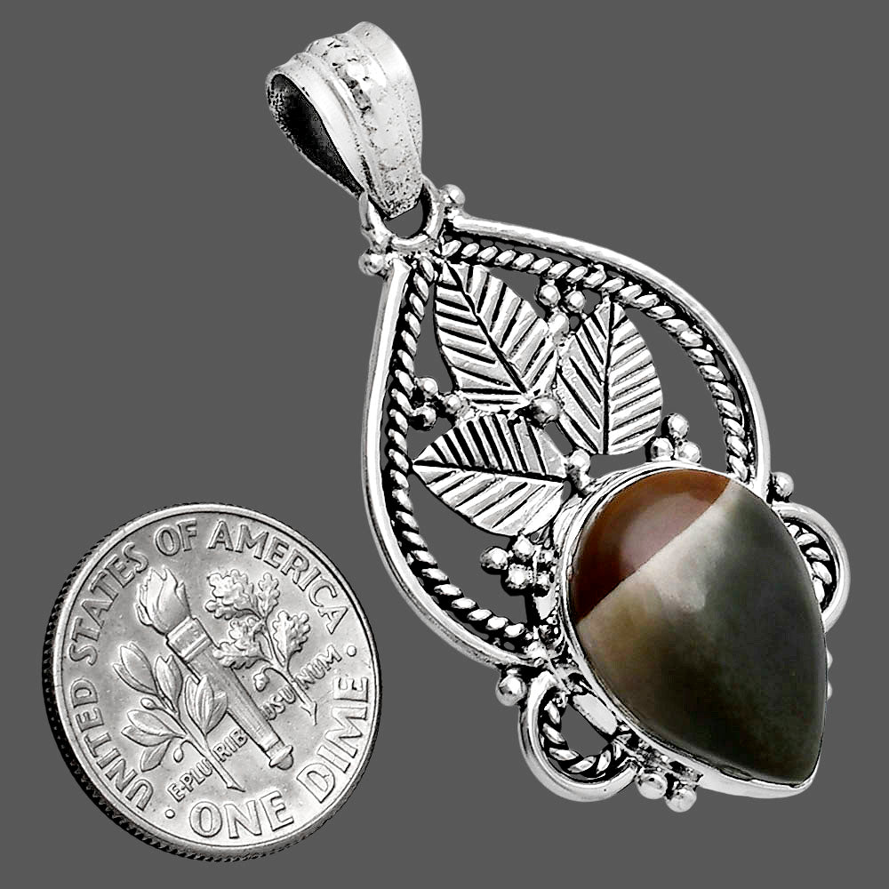 Premium Quality Polygram Jasper Pendant P-1258 56-EP10533