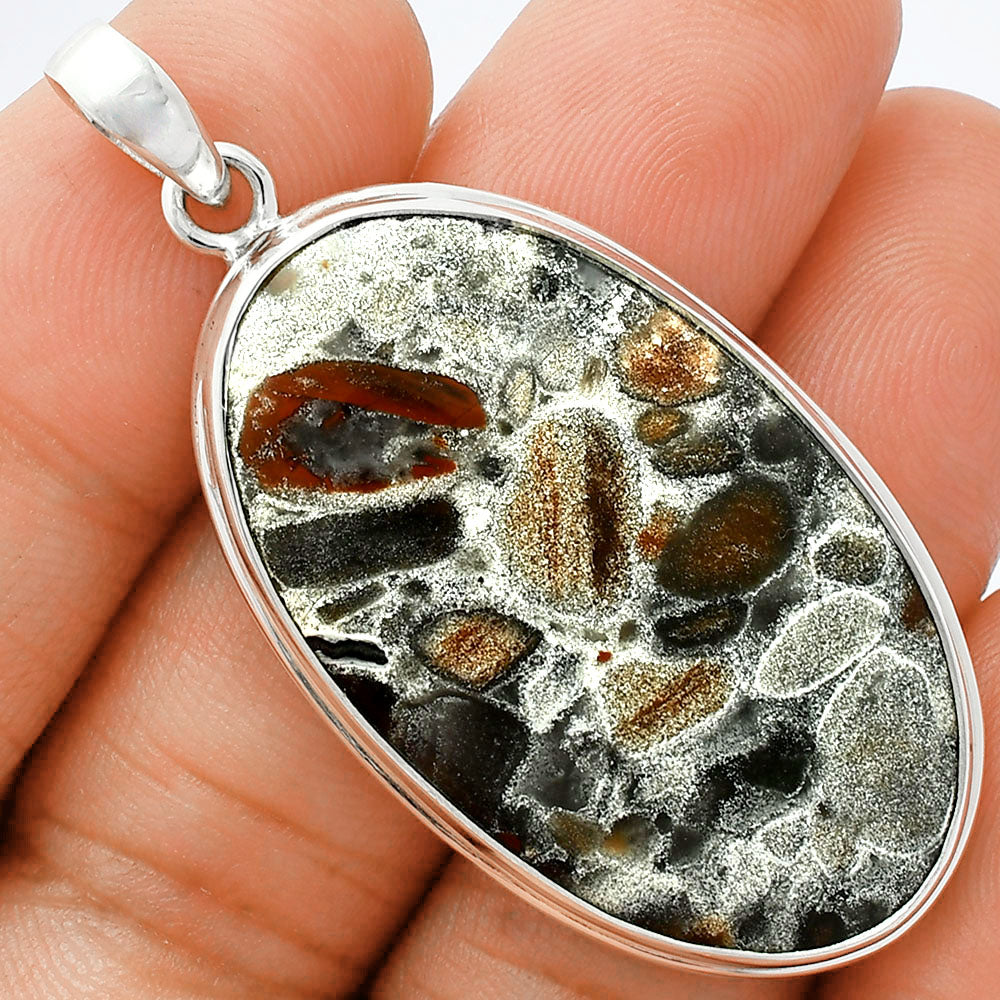 Premium Quality Natural Tabu Jasper Pendant P-1124 56-EP10535