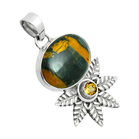 Premium Quality Fruit Jasper & Citrine Pendant P-1425 56-EP10561