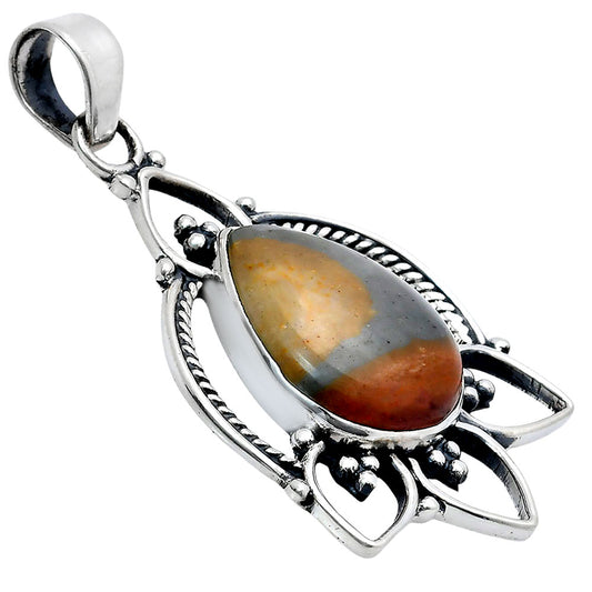 Premium Quality Polygram Jasper Pendant P-1444 56-EP10562