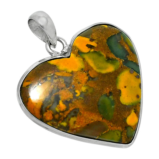 Heart Premium Quality Bamboo Jasper Pendant P-1043 56-EP10576