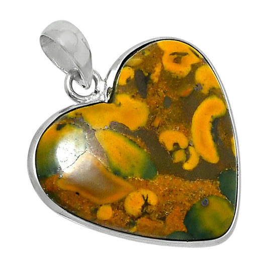 Heart Premium Quality Bamboo Jasper Pendant P-1043 56-EP10577