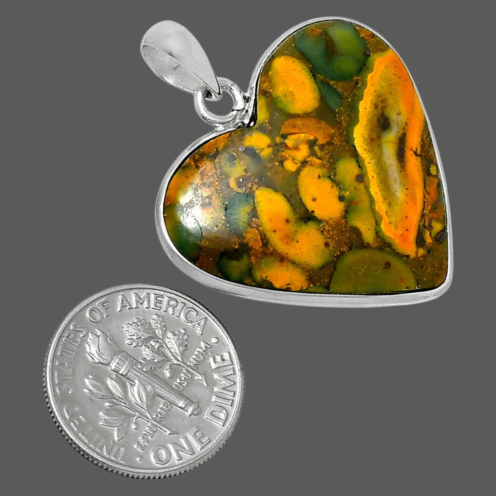 Heart Premium Quality Bamboo Jasper Pendant P-1043 56-EP10581