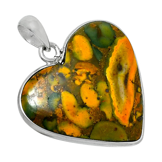 Heart Premium Quality Bamboo Jasper Pendant P-1043 56-EP10581