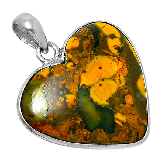 Heart Premium Quality Bamboo Jasper Pendant P-1043 56-EP10584