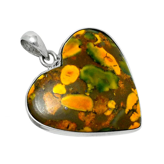 Heart Premium Quality Bamboo Jasper Pendant P-1043 56-EP10586