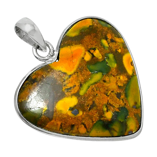 Heart Premium Quality Bamboo Jasper Pendant P-1043 56-EP10587