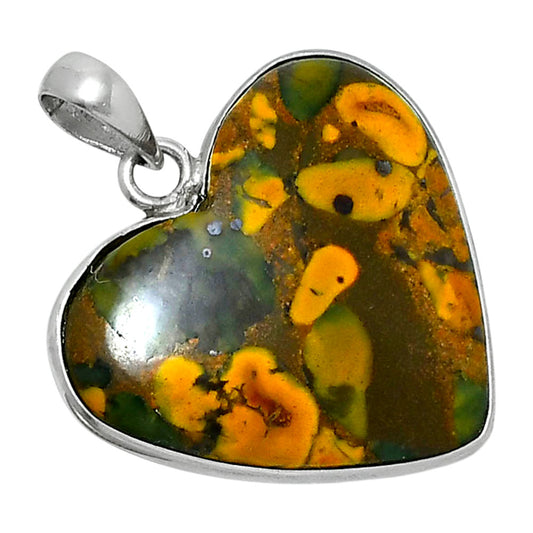 Heart Premium Quality Bamboo Jasper Pendant P-1043 56-EP10589