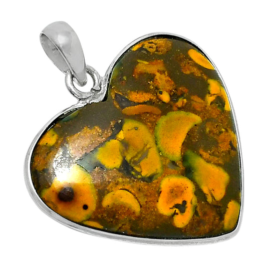 Heart Premium Quality Bamboo Jasper Pendant P-1043 56-EP10591