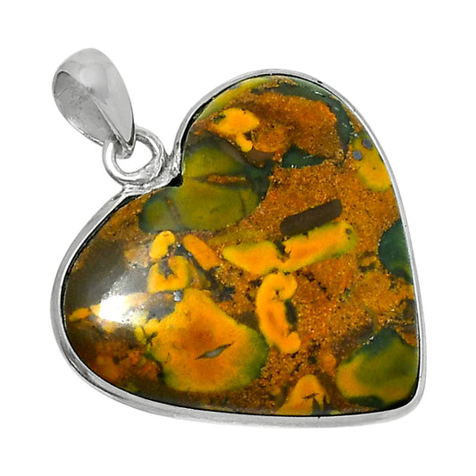 Heart Premium Quality Bamboo Jasper Pendant P-1043 56-EP10592