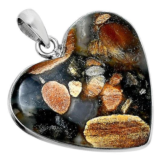 Heart Premium Quality Tabu Jasper Pendant P-1043 56-EP10596
