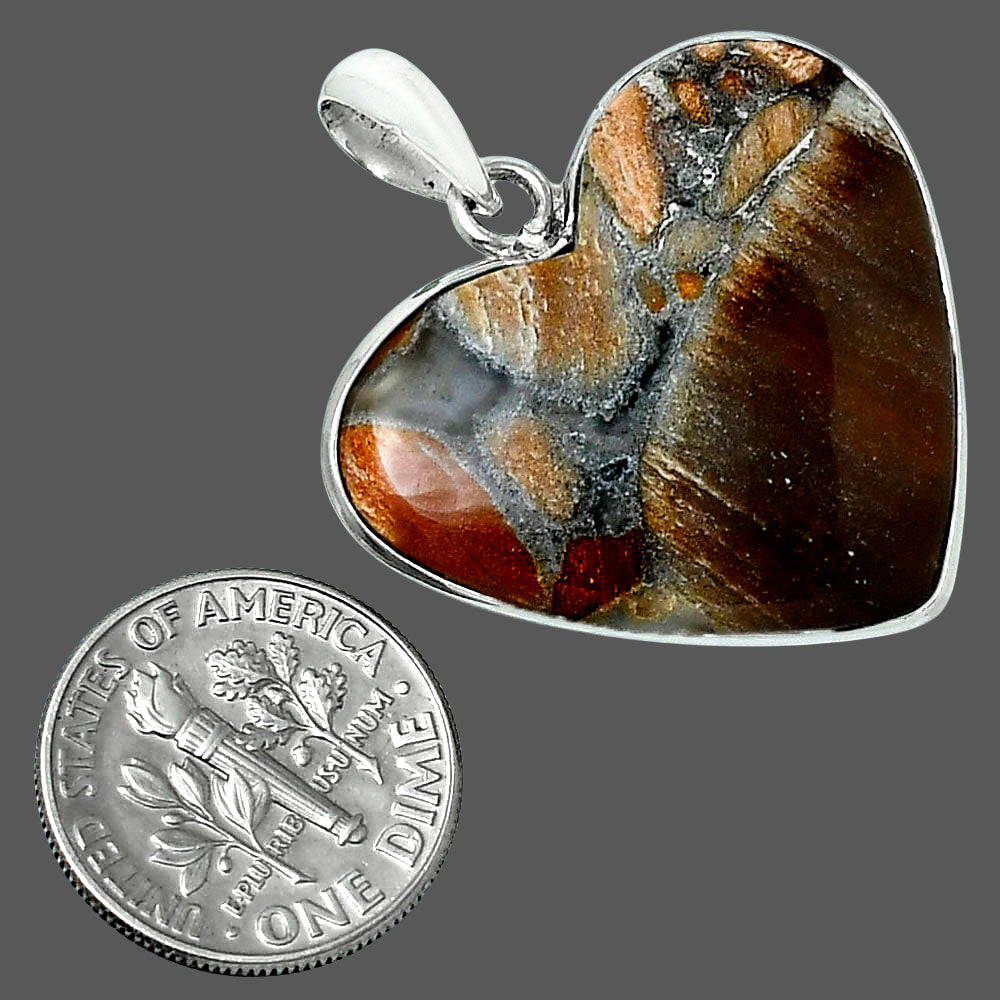 Premium Quality Heart Tabu Jasper Pendant P-1043 56-EP10608