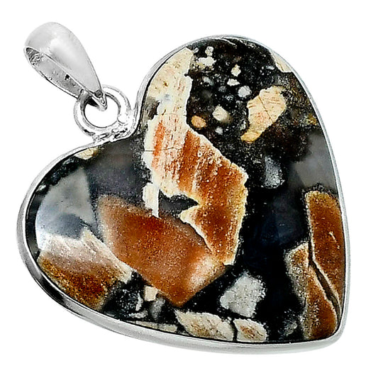 Premium Quality Heart Tabu Jasper Pendant P-1043 56-EP10613