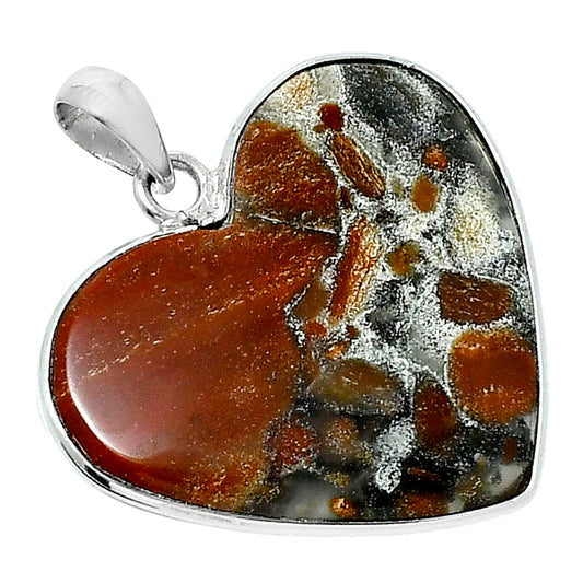 Premium Quality Heart Tabu Jasper Pendant P-1043 56-EP10617