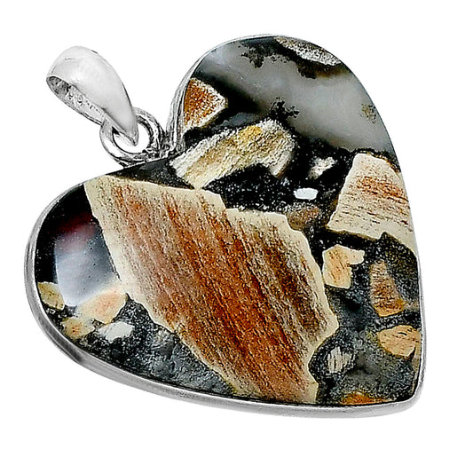 Premium Quality Heart Tabu Jasper Pendant P-1043 56-EP10618