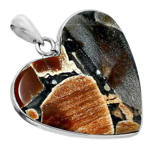 Premium Quality Heart Tabu Jasper Pendant P-1043 56-EP10625