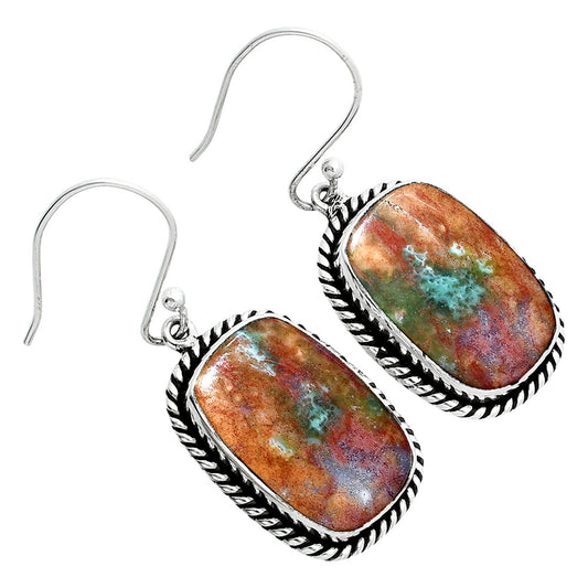 Natural Texas Moss Agate Earrings E-1055 57-EE10435