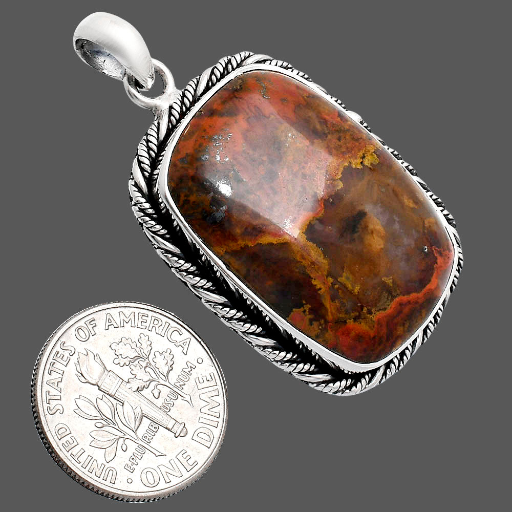 Premium Quality Rare Cady Mountain Agate Pendant P-1074 57-EP10690
