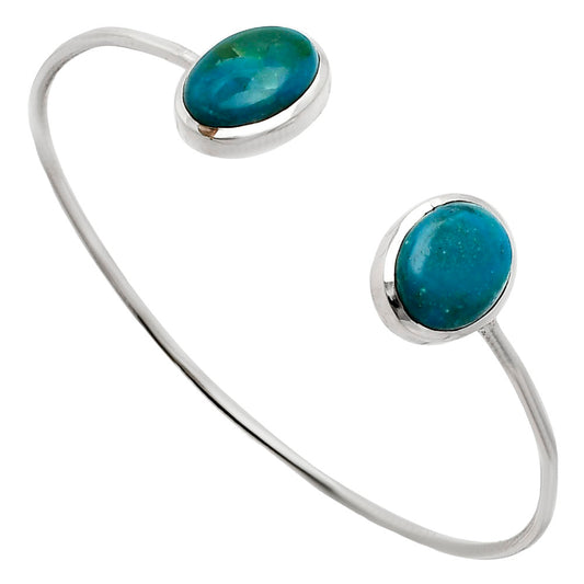 Premium Quality Azurite Chrysocolla Cuff Bangle Bracelet B-1004 58-EB10574