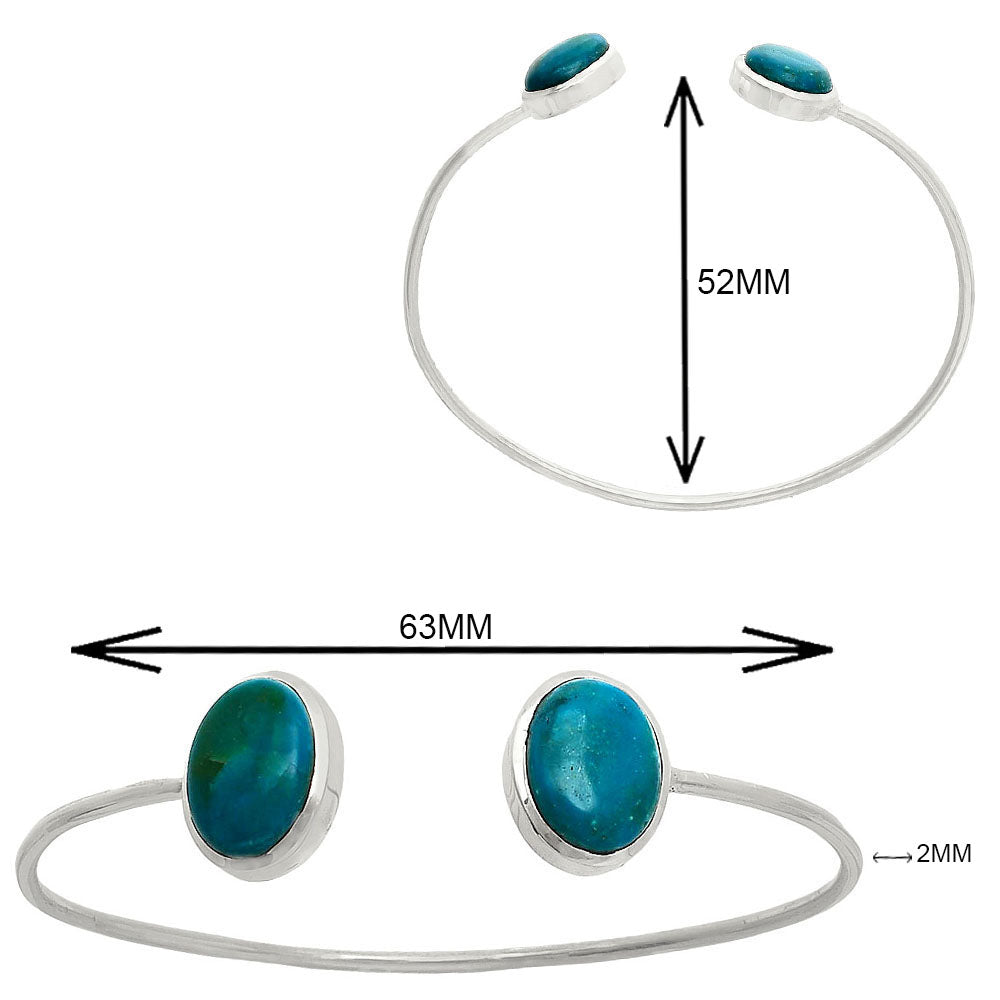 Premium Quality Azurite Chrysocolla Cuff Bangle Bracelet B-1004 58-EB10574