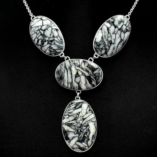 Natural Pinolith Stone Necklace N-1013 58-EN10204