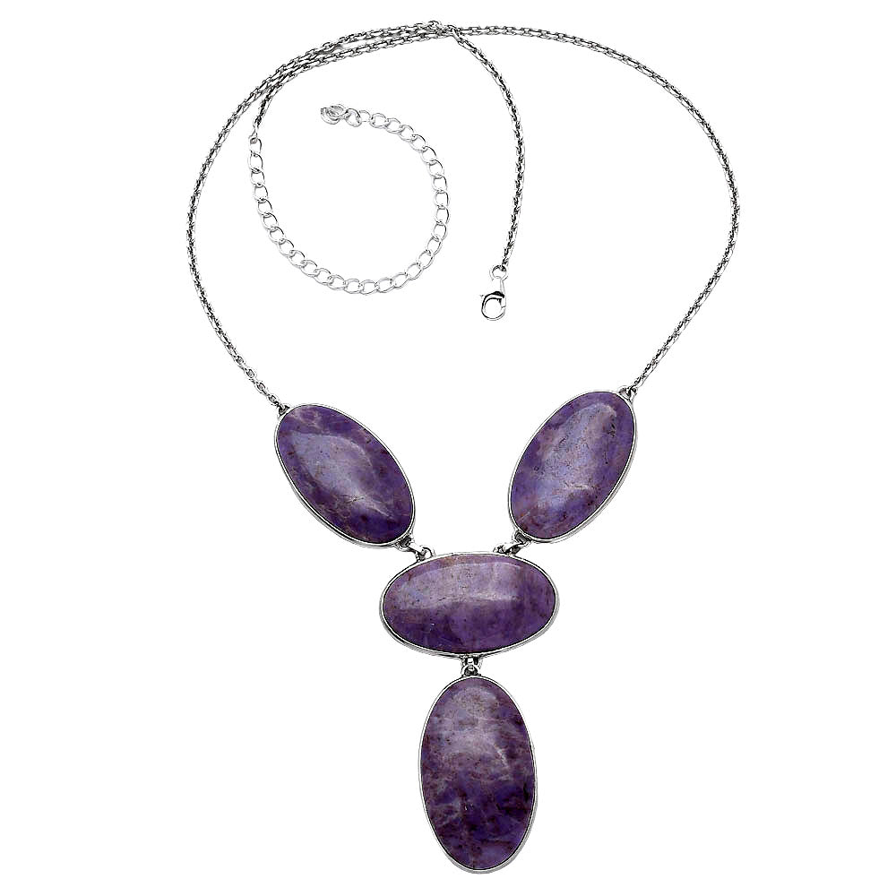 Natural Lavender Jade Necklace N-1013 58-EN10205