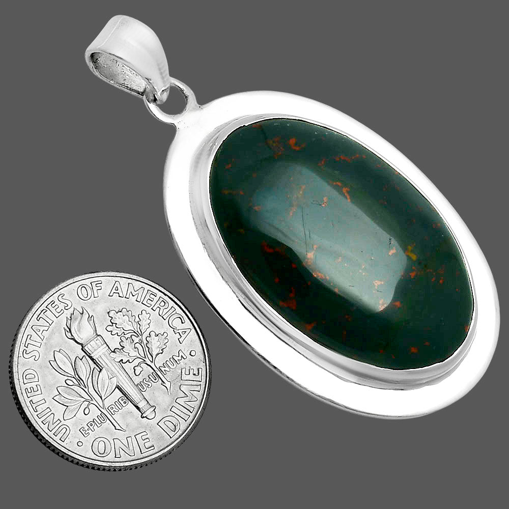 Premium Quality Blood Stone - India Pendant P-1076 58-EP10755