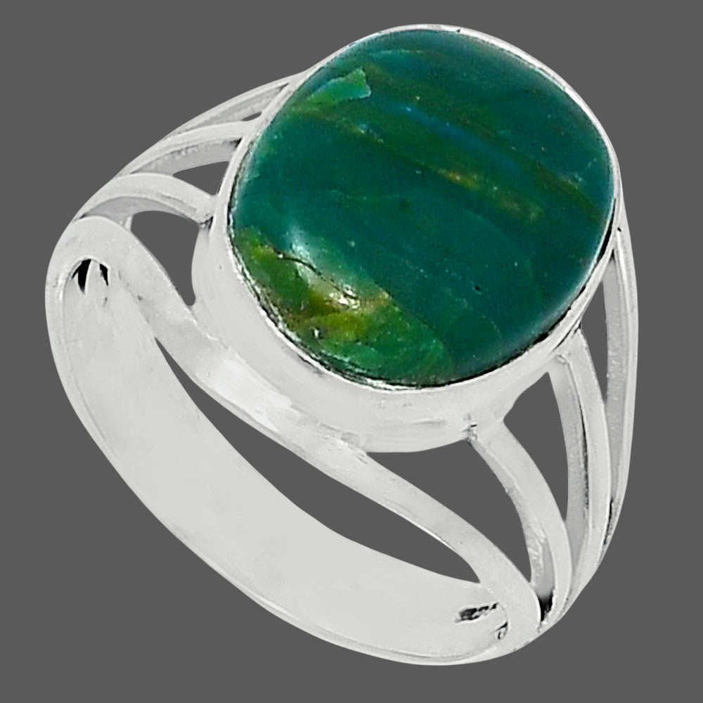 Premium Quality Peruvian Blue Opal Ring size-10 R-1219 58-ER14728
